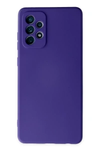 Samsung Galaxy A72 Kılıf Nano içi Kadife Silikon - Mor
