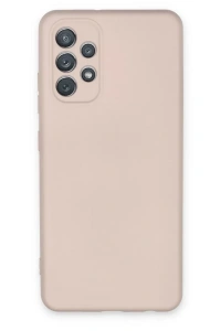 Samsung Galaxy A72 Kılıf Nano içi Kadife Silikon - Pudra