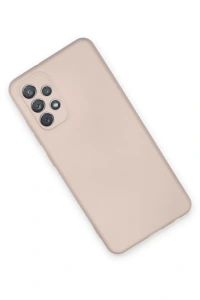 Samsung Galaxy A72 Kılıf Nano içi Kadife Silikon - Pudra