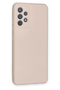 Samsung Galaxy A72 Kılıf Nano içi Kadife Silikon - Pudra