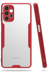 Samsung Galaxy A72 Kılıf Platin Silikon - Kırmızı