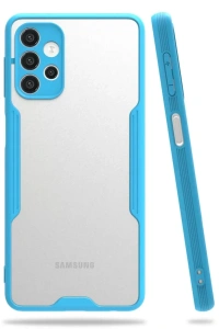 Samsung Galaxy A72 Kılıf Platin Silikon - Mavi