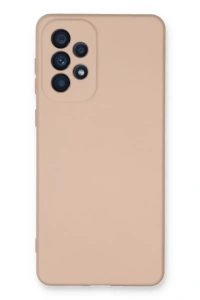 Samsung Galaxy A73 5G Kılıf Nano içi Kadife Silikon - Pudra