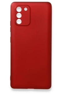 Samsung Galaxy A91 / S10 Lite Kılıf First Silikon - Bordo