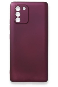 Samsung Galaxy A91 / S10 Lite Kılıf First Silikon - Mürdüm