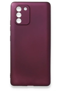 Samsung Galaxy A91 / S10 Lite Kılıf First Silikon - Mürdüm
