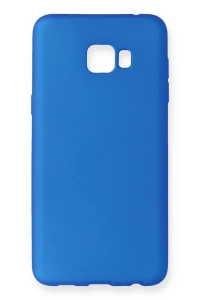 Samsung Galaxy C7 Pro Kılıf First Silikon - Mavi