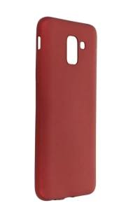 Samsung Galaxy J6 Kılıf First Silikon - Bordo