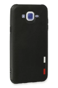 Samsung Galaxy J7 Kılıf Loop Deri Silikon - Siyah