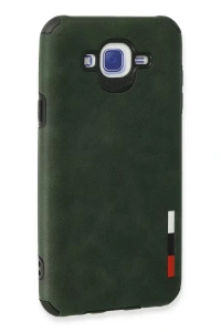 Samsung Galaxy J7 Kılıf Loop Deri Silikon - Yeşil