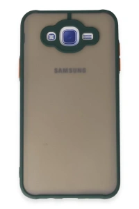 Samsung Galaxy J7 Kılıf Montreal Silikon Kapak - Yeşil