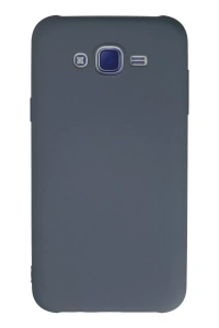 Samsung Galaxy J7 Kılıf Nano içi Kadife Silikon - Gri