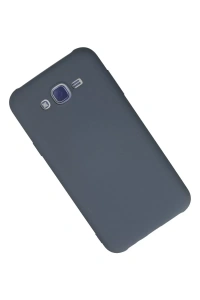 Samsung Galaxy J7 Kılıf Nano içi Kadife Silikon - Gri