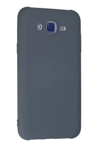 Samsung Galaxy J7 Kılıf Nano içi Kadife Silikon - Gri