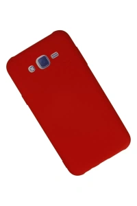 Samsung Galaxy J7 Kılıf Nano içi Kadife Silikon - Kırmızı