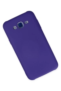 Samsung Galaxy J7 Kılıf Nano içi Kadife Silikon - Mor