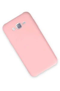 Samsung Galaxy J7 Kılıf Nano içi Kadife Silikon - Pudra