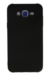 Samsung Galaxy J7 Kılıf Nano içi Kadife Silikon - Siyah