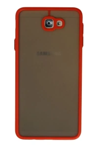 Samsung Galaxy J7 Prime Kılıf Montreal Silikon Kapak - Kırmızı