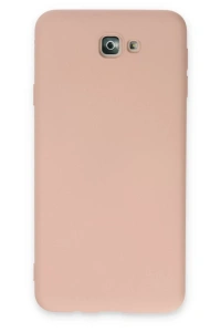 Samsung Galaxy J7 Prime Kılıf Nano içi Kadife Silikon - Pudra