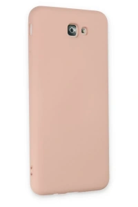 Samsung Galaxy J7 Prime Kılıf Nano içi Kadife Silikon - Pudra