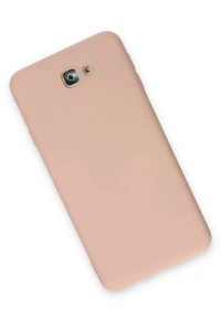 Samsung Galaxy J7 Prime Kılıf Nano içi Kadife Silikon - Pudra