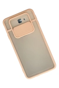 Samsung Galaxy J7 Prime Kılıf Palm Buzlu Kamera Sürgülü Silikon - Pembe