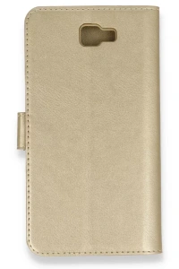 Samsung Galaxy J7 Prime Kılıf Trend S Plus Kapaklı Kılıf - Gold