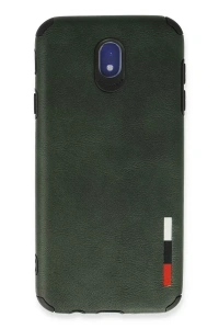 Samsung Galaxy J7 Pro / J730 Kılıf Loop Deri Silikon - Yeşil