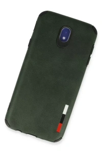 Samsung Galaxy J7 Pro / J730 Kılıf Loop Deri Silikon - Yeşil