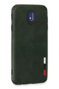 Samsung Galaxy J7 Pro / J730 Kılıf Loop Deri Silikon - Yeşil