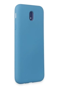 Samsung Galaxy J7 Pro / J730 Kılıf Nano içi Kadife Silikon - Mavi