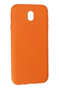 Samsung Galaxy J7 Pro / J730 Kılıf Nano içi Kadife Silikon - Turuncu
