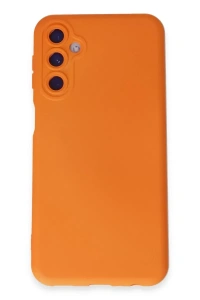 Samsung Galaxy M14 5G Kılıf Nano içi Kadife Silikon - Turuncu