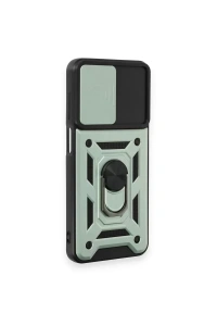Samsung Galaxy M14 5G Kılıf Pars Lens Yüzüklü Silikon - Yeşil