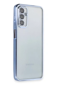Samsung Galaxy M23 Kılıf Lensli Silikon - Açık Mavi