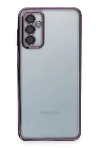 Samsung Galaxy M23 Kılıf Lensli Silikon - Mor