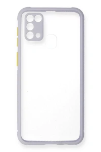 Samsung Galaxy M31 Kılıf Miami Şeffaf Silikon - Lila