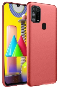 Samsung Galaxy M31 Kılıf Nano içi Kadife Silikon - Kiremit