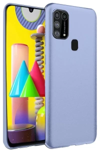 Samsung Galaxy M31 Kılıf Nano içi Kadife Silikon - Lila