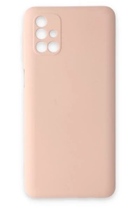 Samsung Galaxy M31S Kılıf Nano içi Kadife Silikon - Pudra