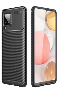 Samsung Galaxy M33 Kılıf Auto Focus Karbon Kapak - Siyah