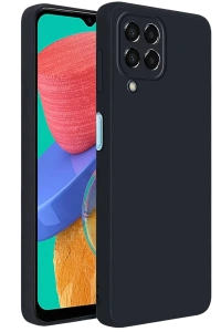 Samsung Galaxy M33 Kılıf First Silikon - Siyah
