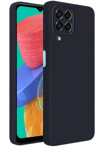 Samsung Galaxy M33 Kılıf First Silikon - Siyah