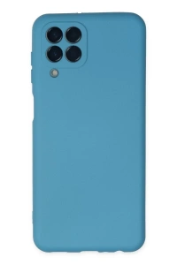 Samsung Galaxy M33 Kılıf Nano içi Kadife Silikon - Mavi
