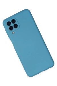 Samsung Galaxy M33 Kılıf Nano içi Kadife Silikon - Mavi