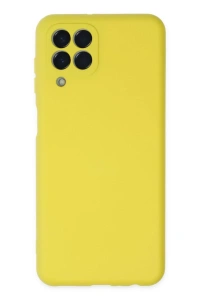Samsung Galaxy M33 Kılıf Nano içi Kadife Silikon - Sarı