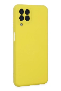 Samsung Galaxy M33 Kılıf Nano içi Kadife Silikon - Sarı