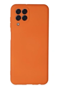 Samsung Galaxy M33 Kılıf Nano içi Kadife Silikon - Turuncu