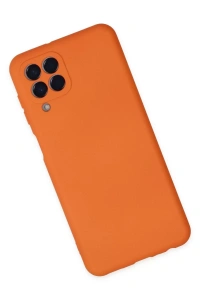 Samsung Galaxy M33 Kılıf Nano içi Kadife Silikon - Turuncu
